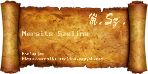 Mersits Szelina névjegykártya